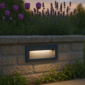 Modern Recessed Wall Light Black 16cm incl. LED IP65 - Mert