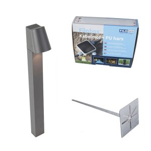 Modern Standing Outdoor Lamp Anthracite Incl. LED - Uma