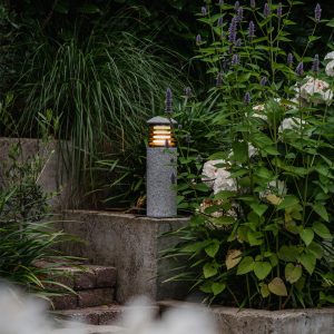 Modern Standing Outdoor Lamp Granite 40 cm - Happy