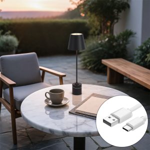 Modern Table Lamp Black 37cm incl. LED Dimmable IP54 Rechargeable - Topi