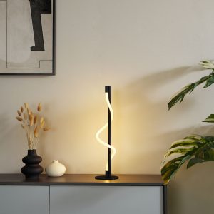 Modern Table Lamp Black Incl. LED 3-Step Dimmable - Twirl