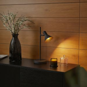 Modern Table Lamp Black with Gold 1-Light - Magno