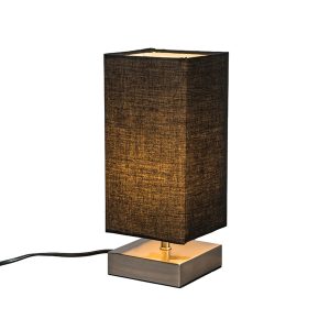 Modern Table Lamp Black with Steel - Milo