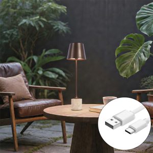 Modern Table Lamp Dark Bronze 37cm incl. LED Dimmable IP54 Rechargeable - Topi