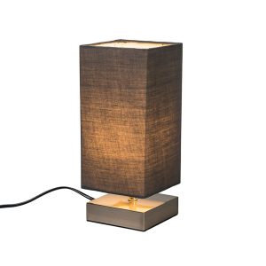 Modern Table Lamp Grey with Steel - Milo
