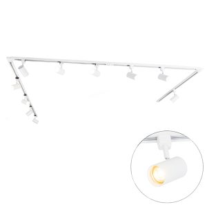 Modern Track Lighting with 10 Spotlights White 1-Phase - Iconic Jeana