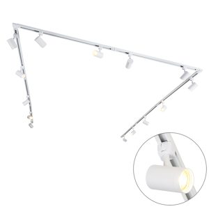 Modern Track Lighting with 14 Spotlights White 1-Phase - Iconic Jeana