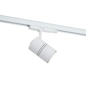 Modern Track Spotlight White for 3-Phase Track incl. LED - 3-Phase Ruler