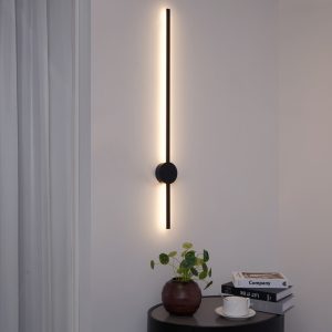 Modern Wall Lamp Black 100cm incl. LED - Clockwise