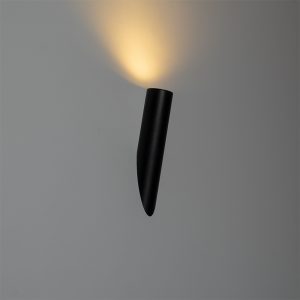 Modern Wall Lamp Black GU10 50mm - Slam