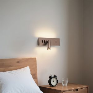 Modern Wall Lamp Dark Bronze Adjustable with USB-C incl. LED - Modric