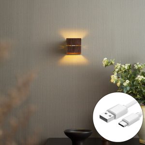 Modern Wall Lamp Dark Bronze Incl. LED and Touch Dimmer Rechargeable - Joris Groove