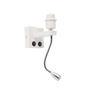 Modern Wall Lamp White with Flex Arm - Brescia Combi