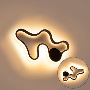 Modern Wall Light Black Incl. LED - Plomp
