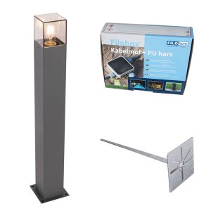 Outdoor Lamp 70 cm Anthracite with Ground Spike and Cable Gland - Denmark
