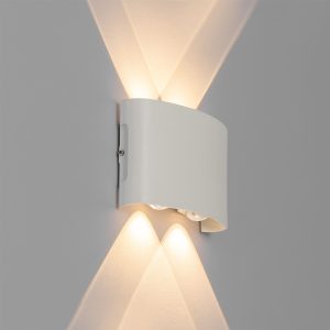 Outdoor Wall Light White Incl. LED 4-Light IP54 - Silly