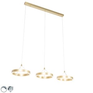 Pendant Light Brass Oblong Incl. LED 3-Step Dimmable 3-Light - Lyani