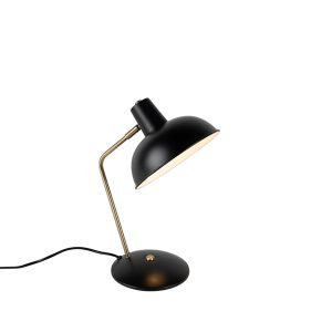Retro Table Lamp Black with Bronze - Milou