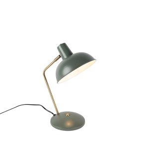 Retro Table Lamp Green with Bronze - Milou