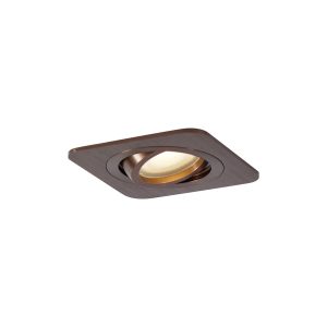 Rounded Recessed Spotlight Dark Bronze GU10 50mm Adjustable IP44 - Alberto