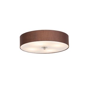 Rustic Ceiling Lamp Brown 50 cm - Drum
