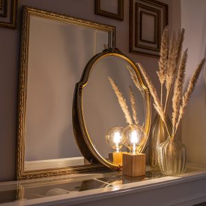 Rustic Table Lamp Natural Wood - Bloc