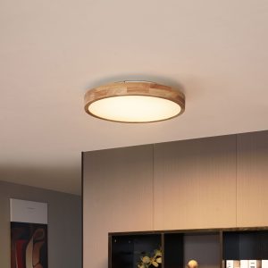 Scandinavian Ceiling Lamp Wood 50cm incl. LED Dimmable - Pecker