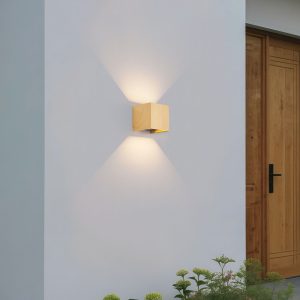 Scandinavian Outdoor Wall Lamp Wood Print Incl. LED IP54 - Edwin