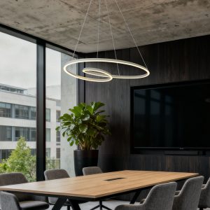 Scandinavian Pendant Lamp Beige 110cm incl. LED 3-Step Dimmable - Circuit