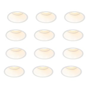 Set of 12 Recessed Spotlights White GU10 50mm IP44 - Dept