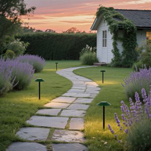 Set of 4 Green Spike Spotlights Incl. LED IP44 Solar - Mushroom