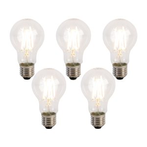 Set of 5 E27 3-Step Dimmable LED Bulbs A60 5W 700 lm 2700K