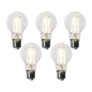 Set of 5 E27 Dimmable LED Bulbs A60 6W 500 lm 3000K