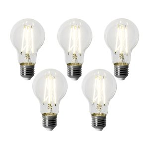 Set of 5 E27 Dimmable LED Bulbs A60 6W 500 lm 4000K