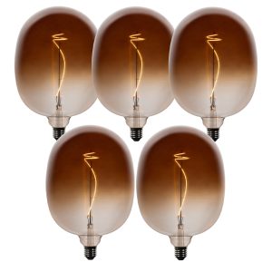 Set of 5 E27 Dimmable LED Bulbs