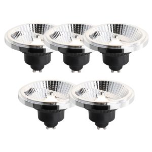 Set of 5 GU10 3-Step Dimmable LED Bulb 111mm 10.5W 770lm 3000K