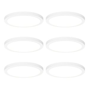 Set of 6 Recessed or Surface-Mounted Spotlights White 30 cm incl. LED 3-Step Dim to Warm - Trans