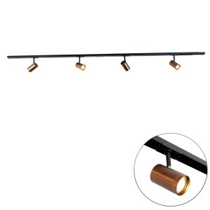 Smart 1-Phase Track Lighting Incl. 4 Wifi GU10 Dark Bronze - Jeana