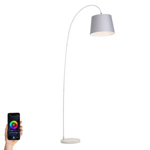 Smart Arc Lamp Steel with Grey Incl. Wifi A60 - Bend