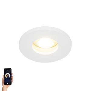 Smart Bathroom Recessed Spotlight White Incl. Wifi GU10 - Shed