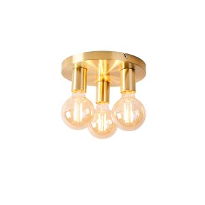 Smart Ceiling Light Gold Round Incl. 3 Wifi G95 - Facil