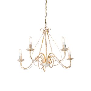 Smart Chandelier White 5-Light Incl. Wifi B35 - Giuseppe