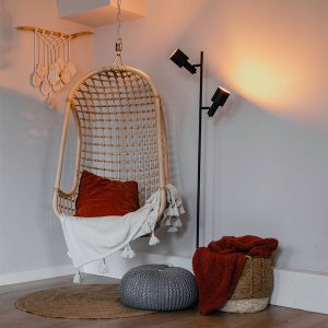 Smart Floor Lamp Black Incl. 2 Wifi A60 - Stijn