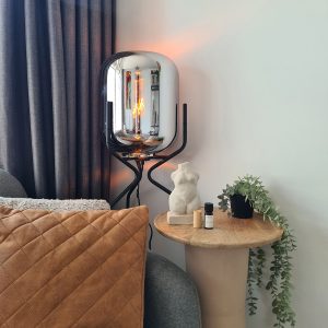 Smart Floor Lamp Black Incl. WiFi A60 Smoke Glass - Bliss
