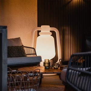 Smart Floor Lamp White 110 cm Incl. Wifi G95 - Storm Extra Large