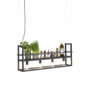 Smart hanging lamp black incl. WiFi A60 light sources - Cage Rack
