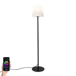 Smart Outdoor Floor Lamp Black incl. Wifi A60 - Virginia