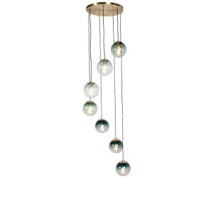Smart Pendant Lamp Brass 7-Lights Incl. WiFi ST64 - Pallon