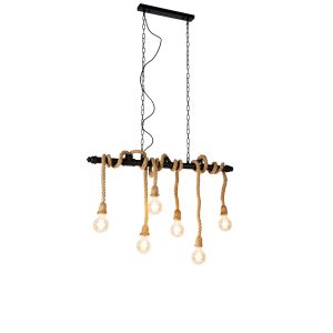 Smart Pendant Light Black 6-Lights Incl. Wifi G95 - Plural