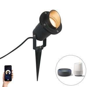 Smart Spike Spot Black IP65 Incl. Wifi GU10 - Done